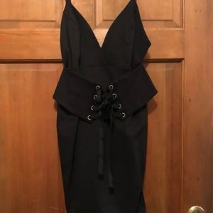 Little black dress with corset